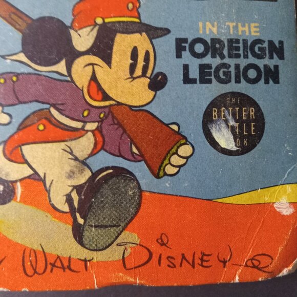 Disney MICKEY MOUSE IN THE FOREIGN LEGION #1428 VG, Big Little Books 1940 - Picture 15 of 16